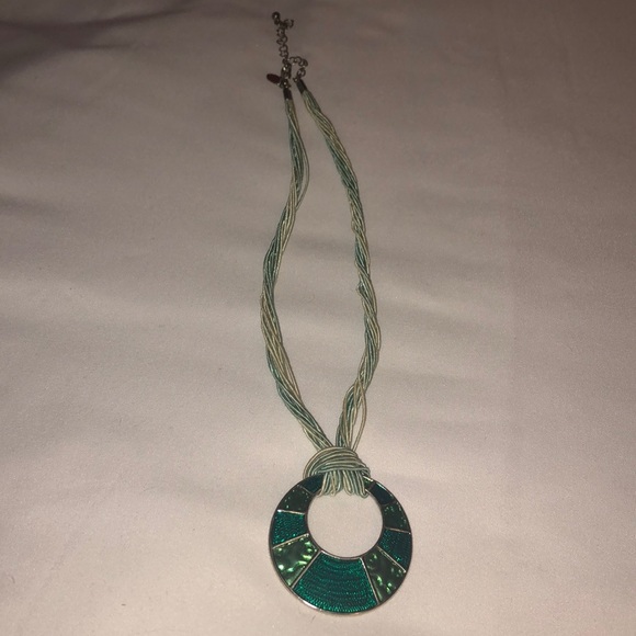 Lia Sophia Versailles Cord Teal Pendant Necklace - Picture 13 of 15